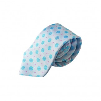Tie with Blue Lotus Pattern - 147*7,5 cm